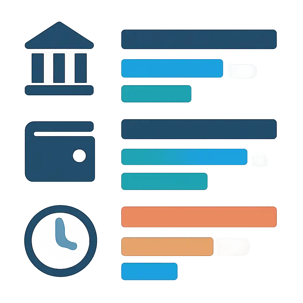 Infographic comparing options using coloured bars and, Withdrawals: Methods, Limits and Timing, 10cric
