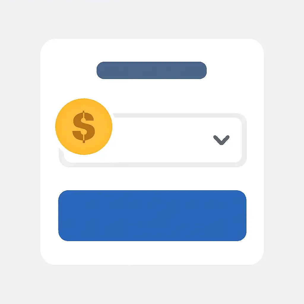 Close-up of button or form field for withdrawal limits, 10cric