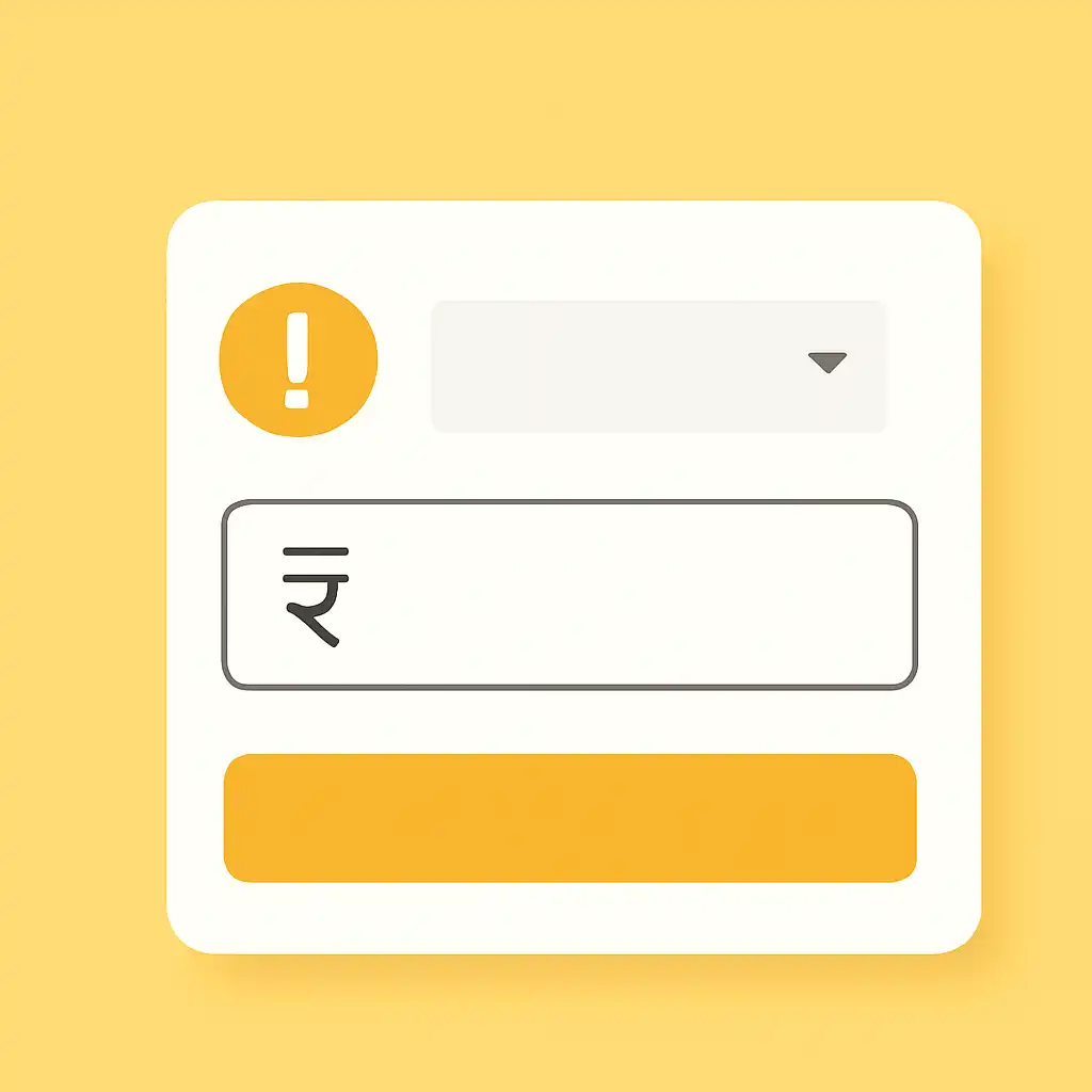 Close-up of button or form field for minimum deposit, 10cric